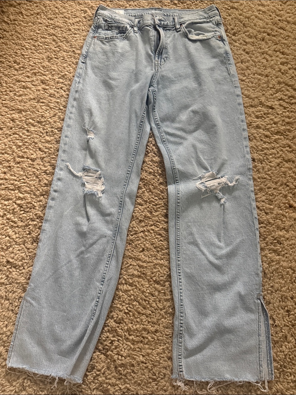 GAP Light Blue Distressed Flare Jeans